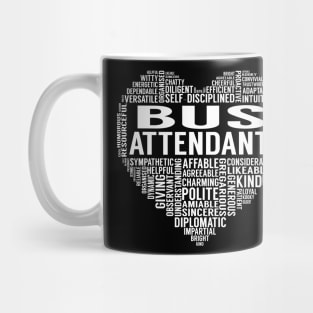 Bus Attendant Heart Mug
